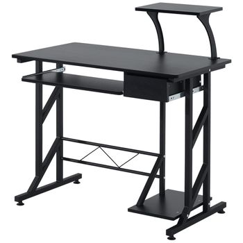 Mesa Escritorio Ordenador Con Ruedas 80x48x76 Cm Negro con Ofertas en  Carrefour