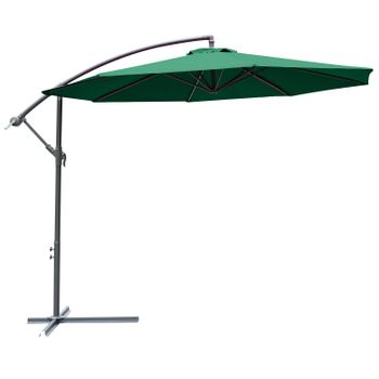 Sombrilla Doble Parasol de Acero 270x460x250cm. Gris