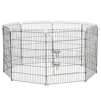 Jaula Perros Con 2 Puertas De Mdf Metal 81x58,5x66 Cm-pawhut.negro con  Ofertas en Carrefour