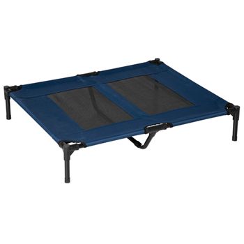 Cama Para Perros De Tela Oxford Metal 91,5x76,2x18 Cm-pawhut.azul