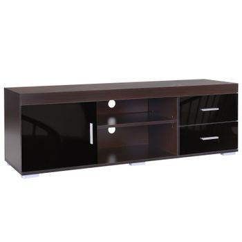 Mueble Para Tv De Melamina De Madera Homcom 140x40x45 Cm Café