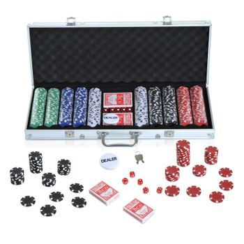 Maletín De Poker Homcom Aluminio Ps, 55,5x22x6,5 Cm, Multicolor