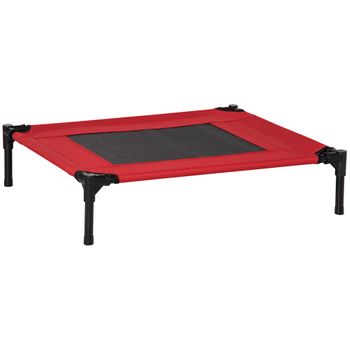 Cama Elevada Para Perros De Tela Oxford Acero 76x61x18 Cm-pawhut.rojo