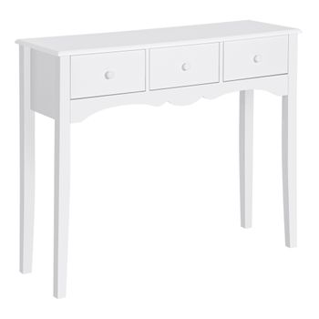 Mueble Recibidor Con Cajón Y Espejo Incluido Moderno Color Blanco Y Roble  75x29 Cm con Ofertas en Carrefour