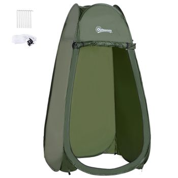 Tienda De Ducha Camping Outsunny Poliéster, Tela Oxford,1x1x1,85 Cm