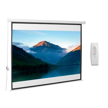 Pantalla De Proyector De Tela Y Metal Homcom 203x152 Cm Blanco