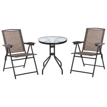 Conjunto Mesa Y Sillas Terraza Plegable Ratã¡n Aktive con Ofertas en  Carrefour