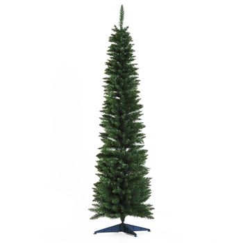 Árbol Navidad 390 Ramas De Metal Pvc Plástico Homcom Ø55x180 Cm-verde