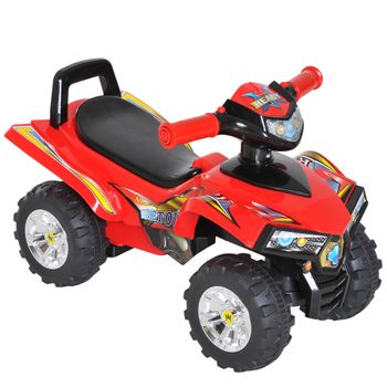 Quad Correpasillos Infantil Coche Sin Pedales Para Bebé Homcom Rojo