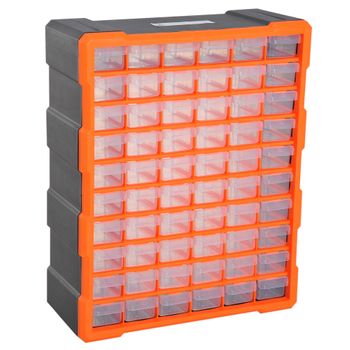 Armario Organizador De Herramienta De Pp Durhand 38x16x47,5cm-naranja