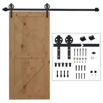 Herrajes para puertas correderas 200cm Accesorios de Puertas Herraje para  Puertas Corredera Juego de Piezas de