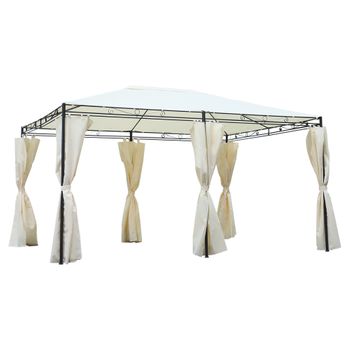 Carpa Plegable De Metal Poliéster 325x325x265 Cm - Outsunny. Marrón con  Ofertas en Carrefour