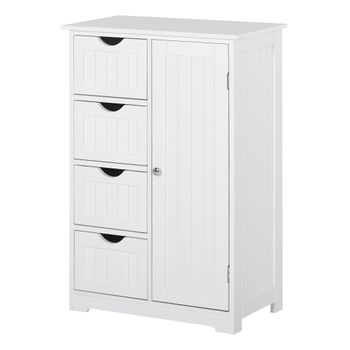 HOCSOK Mueble Columna Baño Armario Alto, Mueble Auxiliar de Almacenaje con  2 Puertas y 1 Cajón