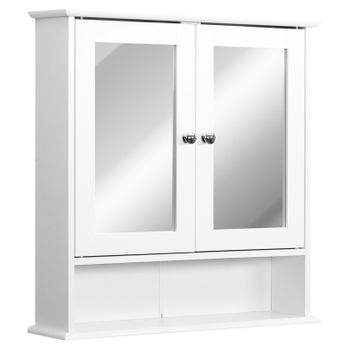 Armario Baño De Pared Con 2 Puertas De Mdf Homcom 60x20x70,5cm-blanco con  Ofertas en Carrefour