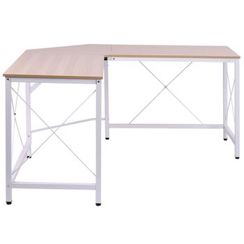 Mesa Ordenador M-15044 Cromo/Blanco