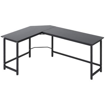 Mesa De Ordenador Pc Forma L De Mdf Metal Homcom 155x130x76cm - Negro con  Ofertas en Carrefour