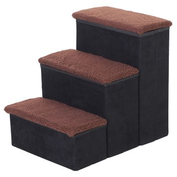 Rampa Perros De Tela Oxford Aluminio Mdf 158x43,5x2,5cm-pawhut.negro con  Ofertas en Carrefour