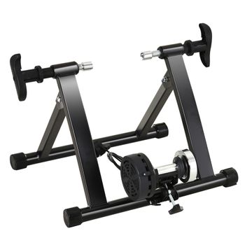 Rodillo De Bicicleta Plegable Homcom Metal Pp, 68x62,5x49 Cm, Negro