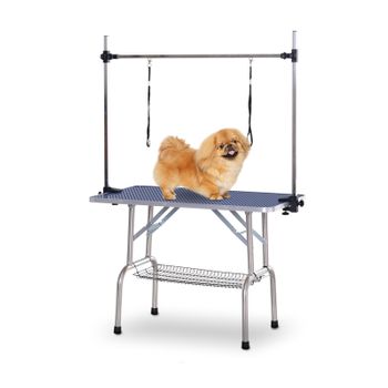 Mesa De Peluquería Para Mascotas De Metal 107x60x170 Cm - Pawhut.azul