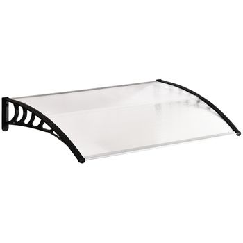 Marquesina Exterior Para Puertas Mellerud Protección Policarbonato /  Plástico 100 X 60 Cm - Negro Y Marrón [en.casa] con Ofertas en Carrefour