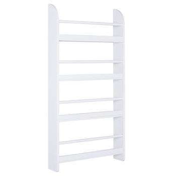 Estantería De Pared De Madera De Pino Mdf Homcom 59x12x113cm - Blanco