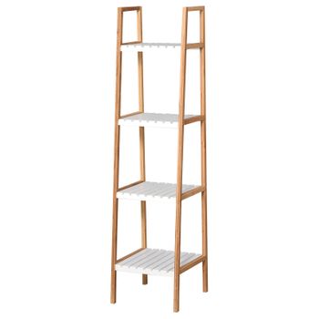 Estantería De Pared Östra De 3 Niveles Con Toallero Bambú 59 X 52 X 21 Cm -  Natural [en.casa] con Ofertas en Carrefour