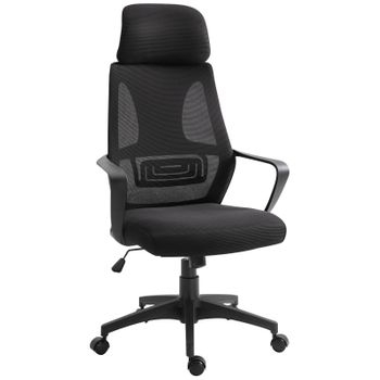 Silla de Oficina - Silla de Oficina, ergonómica, altura ajustable,  reclinable 120º, bloqueo VINSETTO, Gris