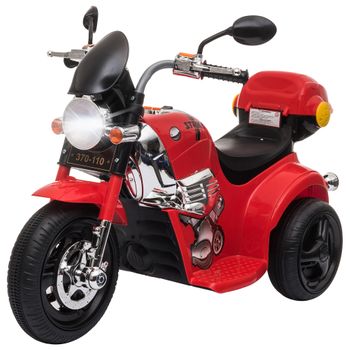 Moto Eléctrica Niños +3 Años 12v Con 2 Ruedas Auxiliares Azul Homcom con  Ofertas en Carrefour