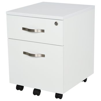 Gabinete De Archivos Móvil De Mdf Homcom 40x45,5x52,5 Cm - Blanco