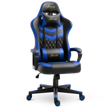 Silla Gaming De Espuma Plástico Abs Vinsetto 61x70x129 Cm-azul