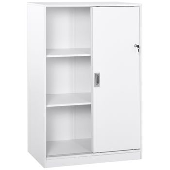 Armario archivador Office (L x An x Al: 32,5 x 80 x 119 cm, Melamina,  Blanco)