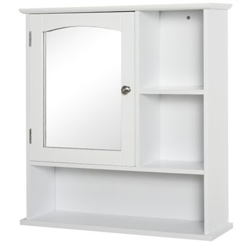 Armario Para Baño Alto Espejo De Melamina Kleankin 32x28x162cm-blanco con  Ofertas en Carrefour