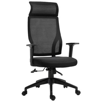 Vinsetto Silla de Oficina Ergonómica Silla Escritorio Giratoria con Altura  Ajustable Reposabrazos Abatible Soporte Lumbar y Respaldo Transpirable  62,5x55x94-104 cm Rosa