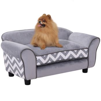 Cama Perro Con Almohada De Poliéster Espuma Pp 75x55x20cm-pawhut.gris con  Ofertas en Carrefour