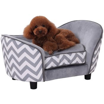 Cama Perro Con Almohada De Poliéster Espuma Pp 75x55x20cm-pawhut.gris con  Ofertas en Carrefour