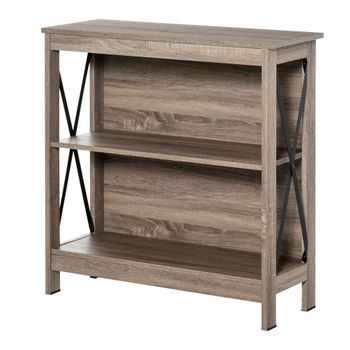 HOMCOM Estantería para Libros Estantes de Madera de 3 Niveles con 6 Cubos  de Almacenaje para Sala de Estar Dormitorio Oficina 65,5x30x97,5 cm Roble -  Conforama