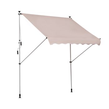 Toldo De Poliéster, Aluminio, Acero 200x150 Cm - Outsunny. Beige