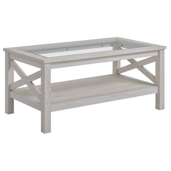 Mesa auxiliar moderna con cajón y estante HOMCOM 30x30x75 cm white