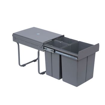 Cubo De Basura 50l De Abs Acero Inoxidable Homcom 33x25x84 Cm - Plata con  Ofertas en Carrefour