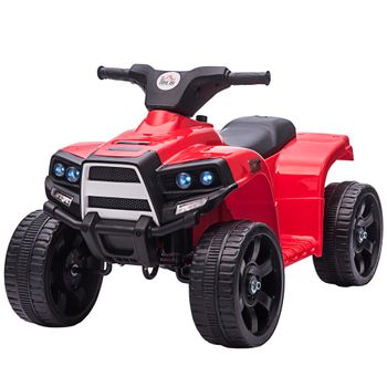 Quad Eléctrico Para Niños 18-36 Meses Batería 6v Rojo Homcom