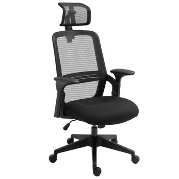 Silla De Oficina De Espuma Poliéster Vinsetto 63,5x64,5x122 Cm-negro