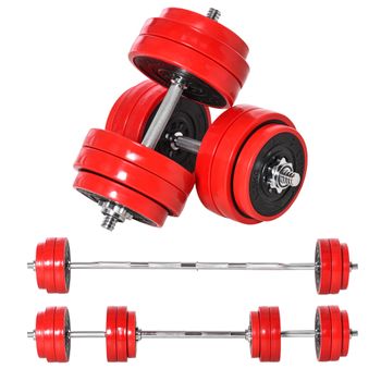 HOMCOM Pesa Rusa de 10 kg de Hierro Fundido Kettlebell con Revestimiento de  Neopreno Mancuernas de Bola para Entrenamiento de Fuerza en Gimnasio Casa  19x12x22 cm Rojo - Conforama