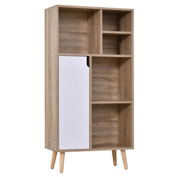 Librería Estantería Para Libros De Melamina Mdf 63x29,5x176cm