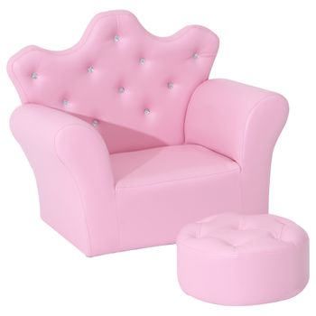 Conjunto 2 En 1 Sillón Infantil Multifuncional +3 Años Rosa Homcom con  Ofertas en Carrefour