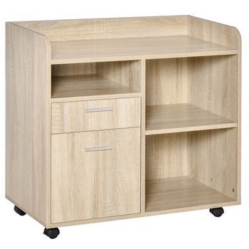 Mueble Archivador De Oficina De Melamina Homcom 100x35x65 Cm