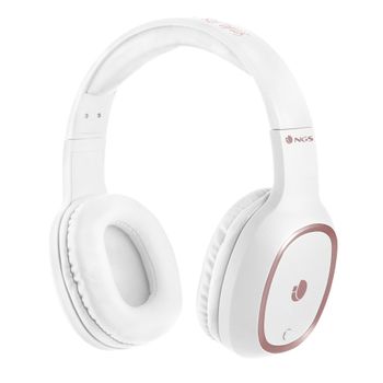 Auriculares Inalámbricos  De Diadema Ngs Artica Pride White Compatible Con Tecnología Bluetooth. Micrófono/7 Hrs Batería.color Blanco