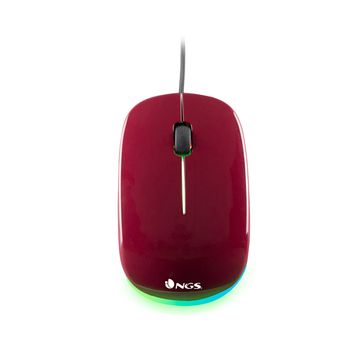 Ngs Addict Maroon Ratón Usb Tipo A Óptico 1000 Dpi Ambidextro