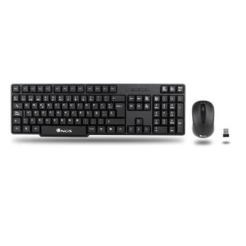 Pack Teclado + Ratón  Trust Ody Wireless Silent, Inalámbrico, Negro