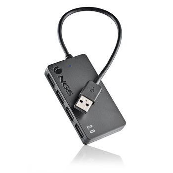 OcioDual HUB USB de 4 Puertos 3.0 Negro con Interruptor