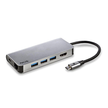 Docking Usb 3.0 Tipo-c Ngs Wonderdock8/ 3 Puertos Usb/ 1 Usb Tipo-c/ 1 Hdmi/ 1 Rj45/ 1 Lector Tarjetas Sd